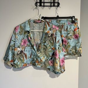 Zara Vacation cropped set